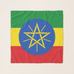 Square Scarf with flag of Ethiopia<br><div class="desc">This Square Scarf with the Flag of Ethiopia is a stylish and versatile accessory that adds a touch of national pride to any outfit. Featuring the bold and vibrant colors of the Ethiopian flag, this scarf is perfect for making a statement while staying comfortable. Whether draped around the neck, tied...</div>