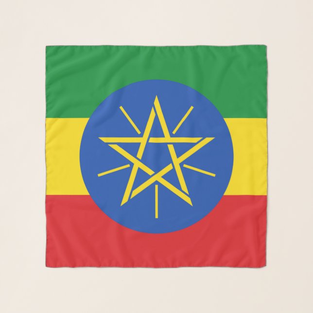 Square Scarf with flag of Ethiopia (Front)