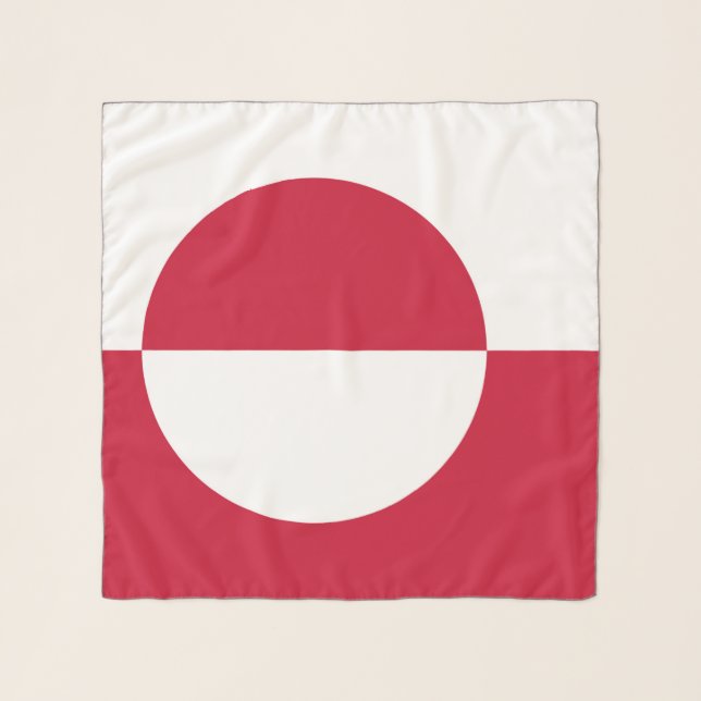 Square Scarf with flag of Greenland (Front)