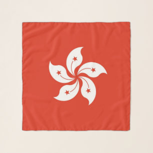 Square Scarf with flag of Hong Kong
