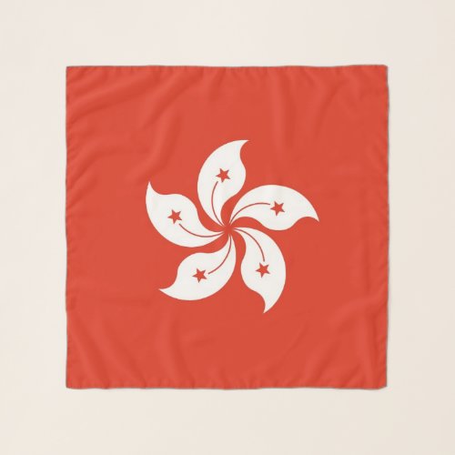 Square Scarf with flag of Hong Kong