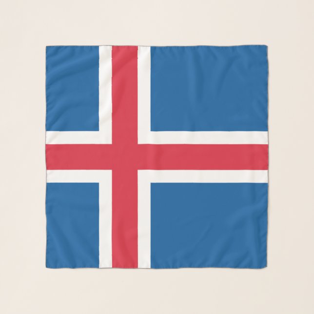 Square Scarf with flag of Iceland (Front)