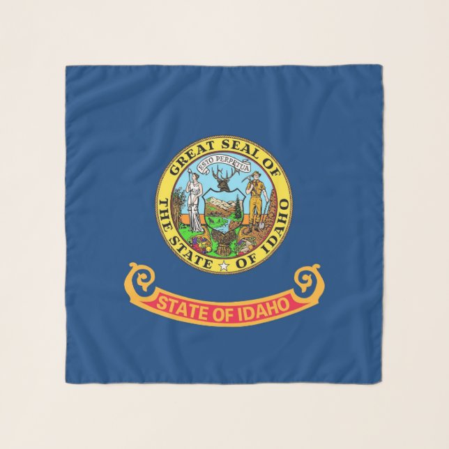 Square Scarf with flag of Idaho State, USA (Front)