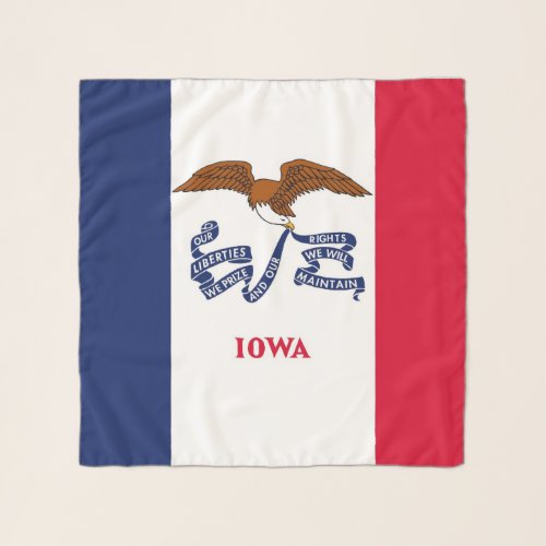 Square Scarf with flag of Iowa State USA