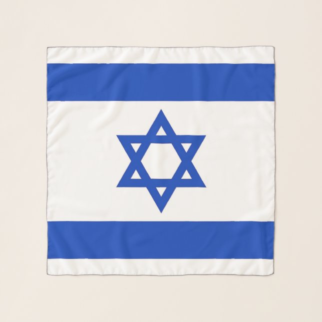 Square Scarf with flag of Israel (Front)