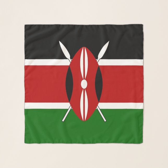 Square Scarf with flag of Kenya (Front)