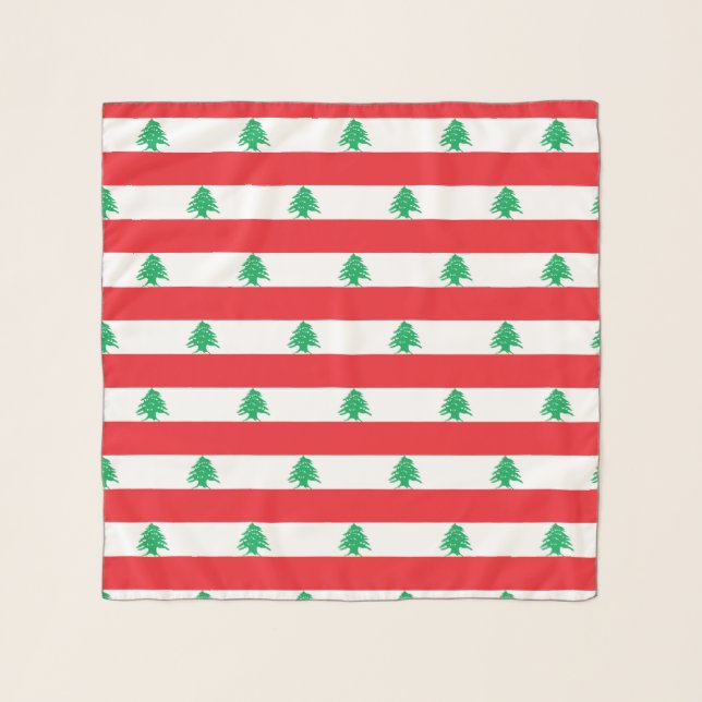 Square Scarf with flag of Lebanon (Front)