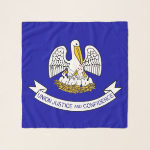 Square Scarf with flag of Louisiana State, USA