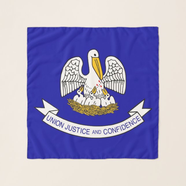 Square Scarf with flag of Louisiana State, USA (Front)