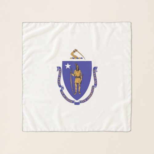 Square Scarf with flag of Massachusetts State USA