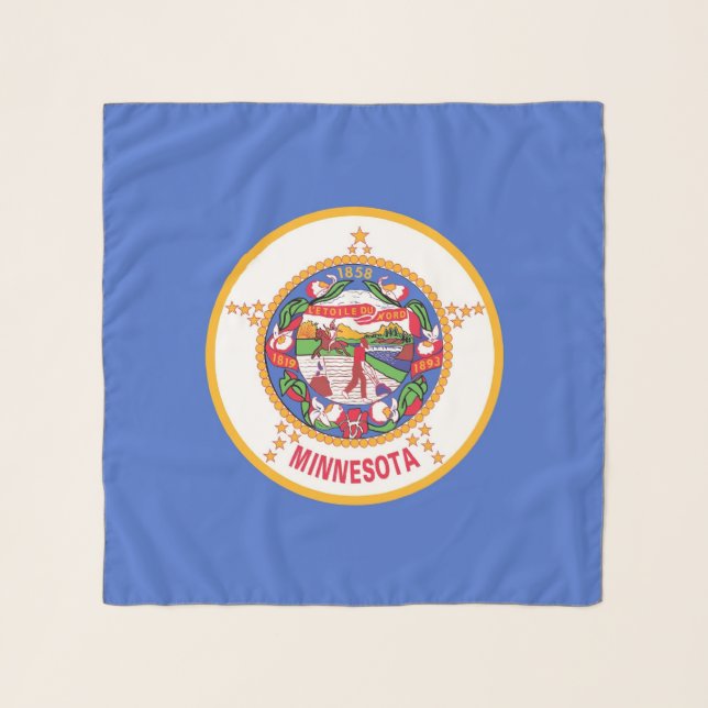 Square Scarf with flag of Minnesota State, USA (Front)