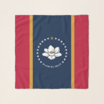 Square Scarf with flag of Mississippi, USA<br><div class="desc">Add a bold touch of patriotism to your wardrobe with this elegant Square Scarf featuring the flag of Mississippi, USA. Designed to combine timeless fashion with meaningful symbolism, this scarf makes a stunning statement whether worn around the neck, as a headscarf, or tied to a handbag. It’s the perfect accessory...</div>