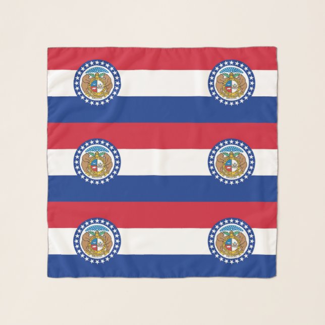 Square Scarf with flag of Missouri State, USA (Front)