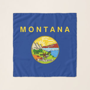 Square Scarf with flag of Montana State, USA