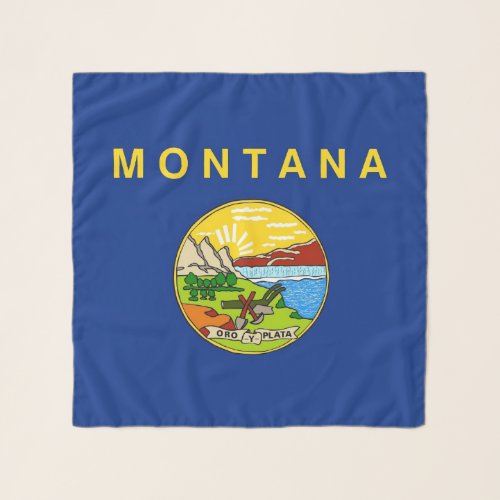 Square Scarf with flag of Montana State USA