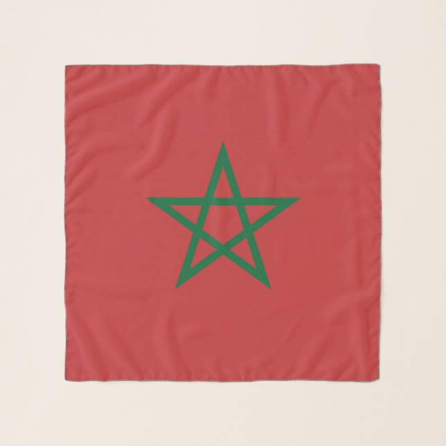 Square Scarf with flag of Morocco (Front)