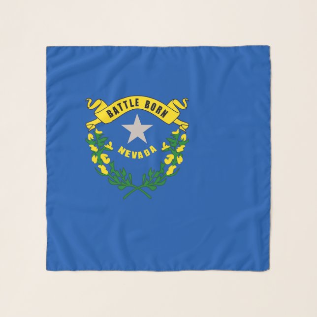 Square Scarf with flag of Nevada State, USA (Front)