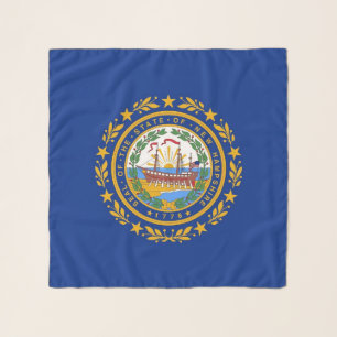 Square Scarf with flag of New Hampshire State, USA