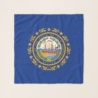Square Scarf with flag of New Hampshire State, USA