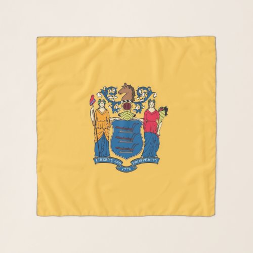 Square Scarf with flag of New Jersey State USA