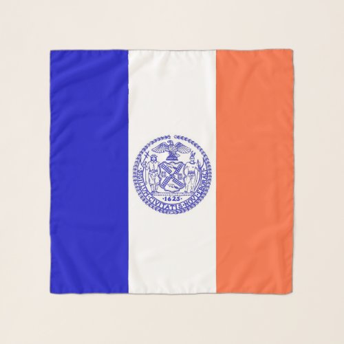 Square Scarf with flag of New York City USA