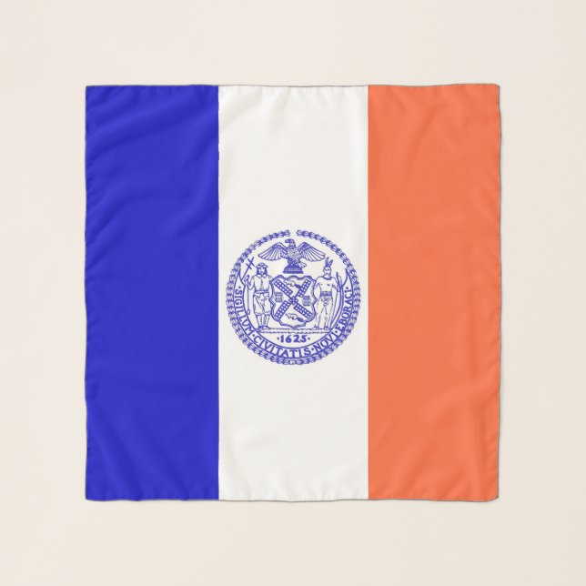 Square Scarf with flag of New York City, USA (Front)