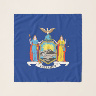 Square Scarf with flag of New York State, USA