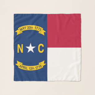 Square Scarf with flag of North Carolina, USA