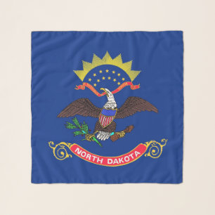 Square Scarf with flag of North Dakota State, USA