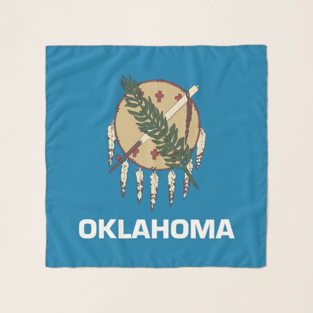 Square Scarf with flag of Oklahoma State, USA (Front)