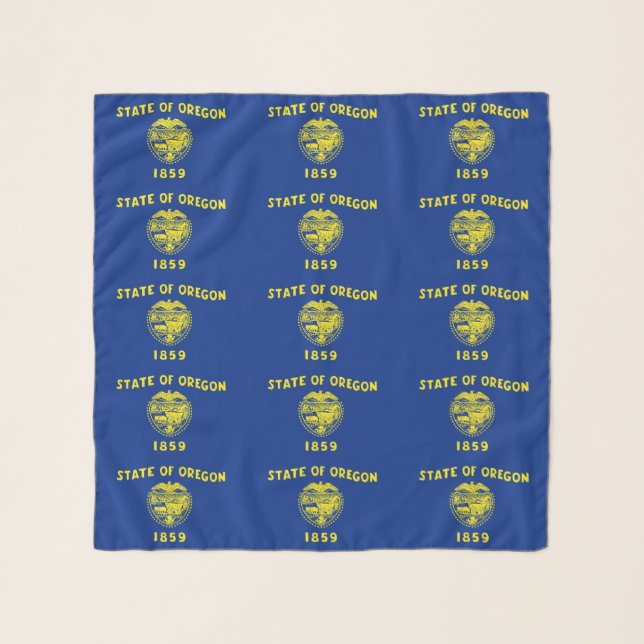 Square Scarf with flag of Oregon State, USA (Front)