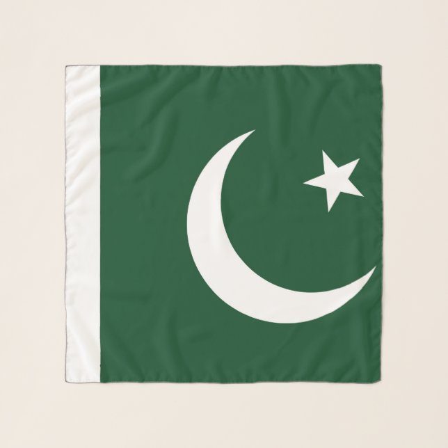 Square Scarf with flag of Pakistan (Front)