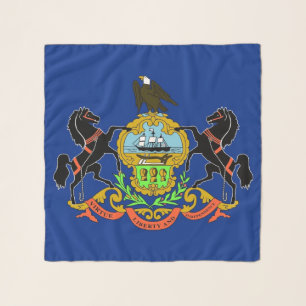 Square Scarf with flag of Pennsylvania State, USA