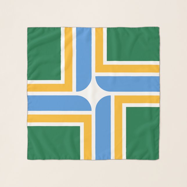 Square Scarf with flag of Portland City, USA (Front)
