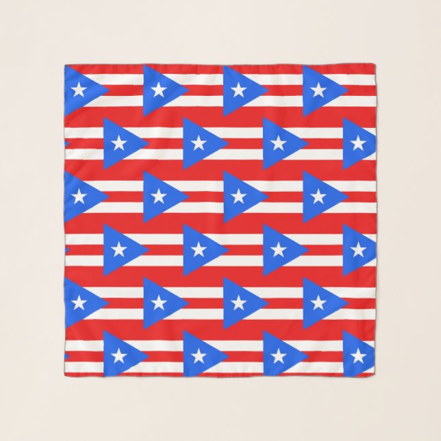 Square Scarf with flag of Puerto Rico, USA (Front)