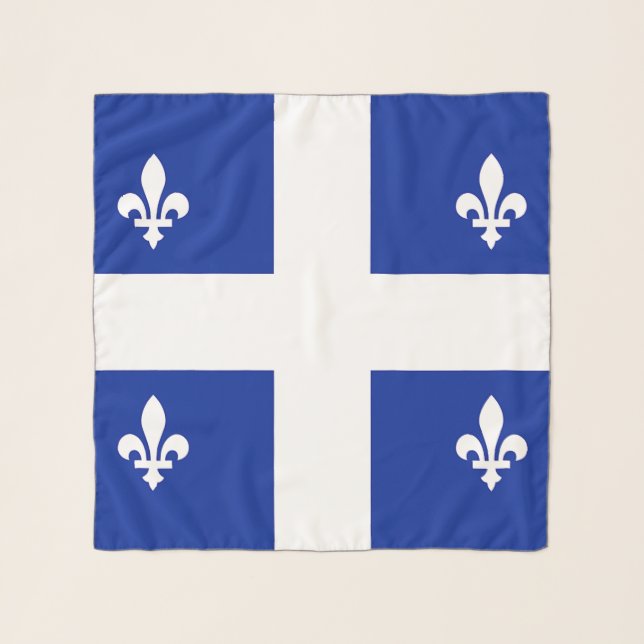 Square Scarf with flag of Quebec, Canada (Front)