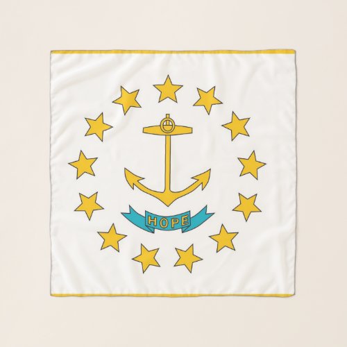 Square Scarf with flag of Rhode Island State USA