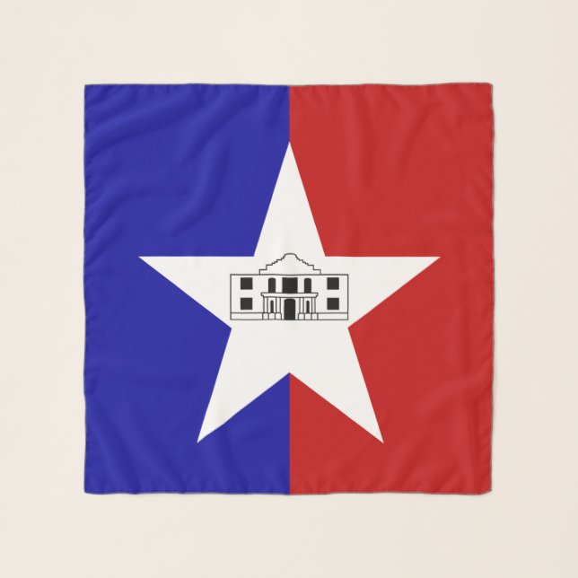 Square Scarf with flag of San Antonio City, USA (Front)
