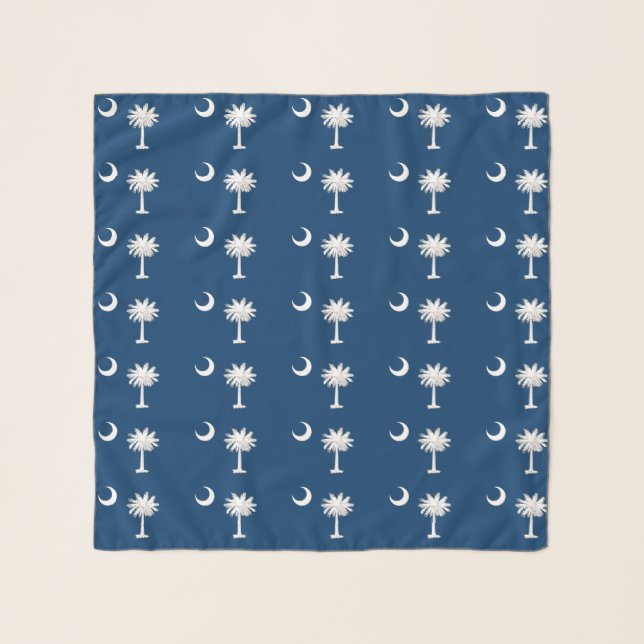 Square Scarf with flag of South Carolina, USA (Front)