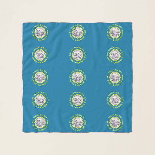 Square Scarf with flag of South Dakota, USA (Front)
