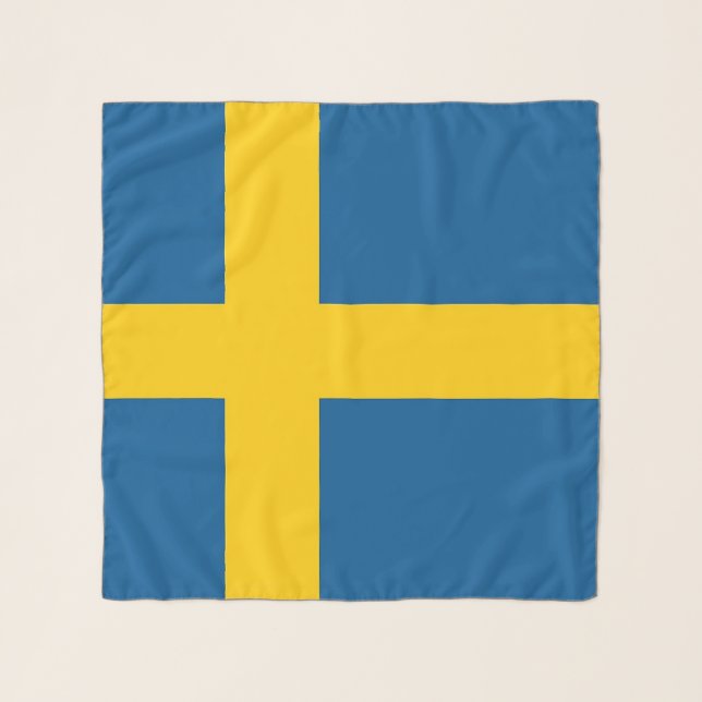 Square Scarf with flag of Sweden (Front)