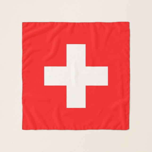 Square Scarf with flag of Switzerland (Front)