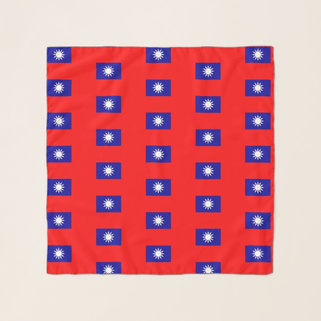 Square Scarf with flag of Taiwan (Front)