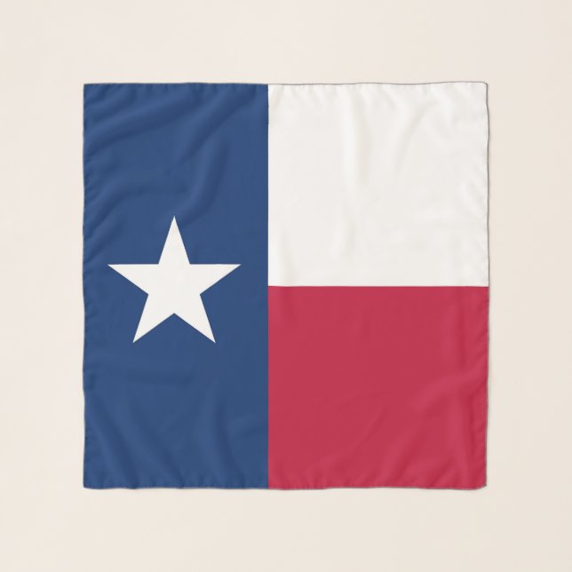 Square Scarf with flag of Texas State, USA (Front)