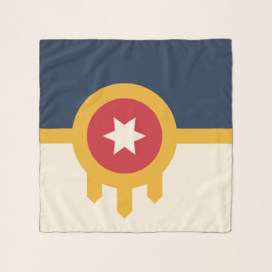 Square Scarf with flag of Tulsa, Oklahoma