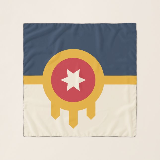 Square Scarf with flag of Tulsa, Oklahoma (Front)