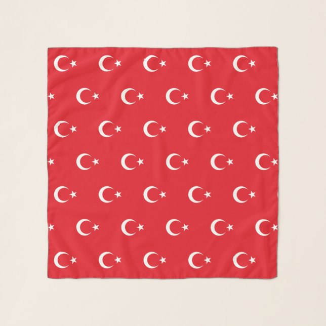 Square Scarf with flag of Turkey (Front)