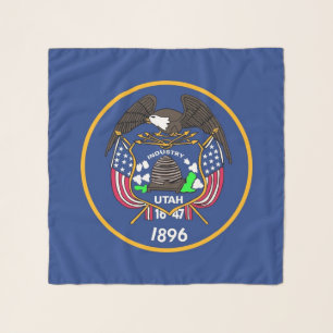 Square Scarf with flag of Utah State, USA