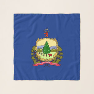 Square Scarf with flag of Vermont State, USA