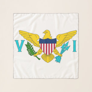 Square Scarf with flag of Virgin Islands, USA